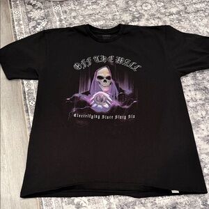Vans Black and Purple Skull Graphic Tee